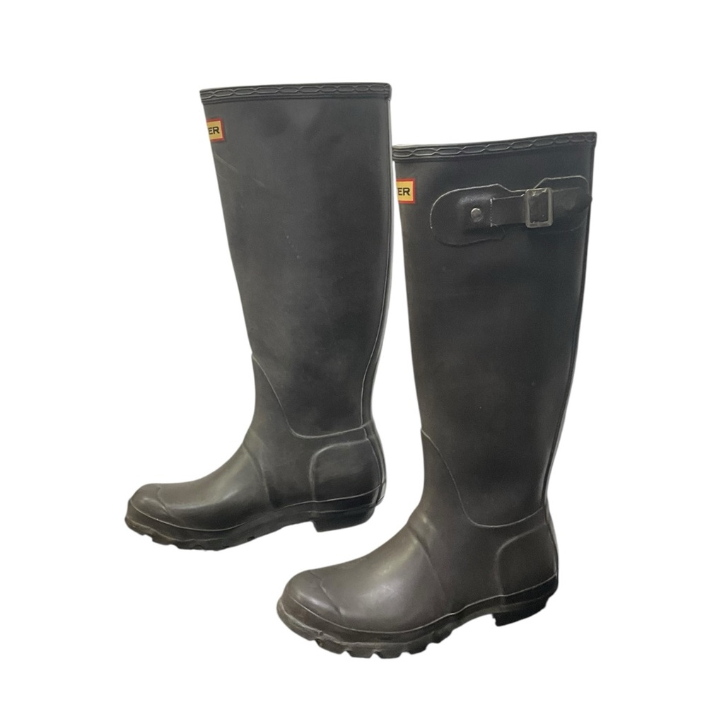 🌧️ Hunter Original Tall Waterproof Rain Boots • Women’s 5 • Green Matte